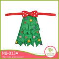 Hot sell colorful green christmas tree boutique hair bows